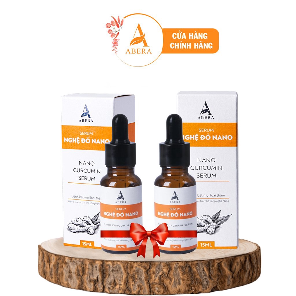 Combo 2 lọ serum giảm thâm mụn, thâm mắt, thâm nách, thâm vùng kín, thâm đầu gối và khuỷu tay, Serum Nghệ Đỏ Nano ABERA