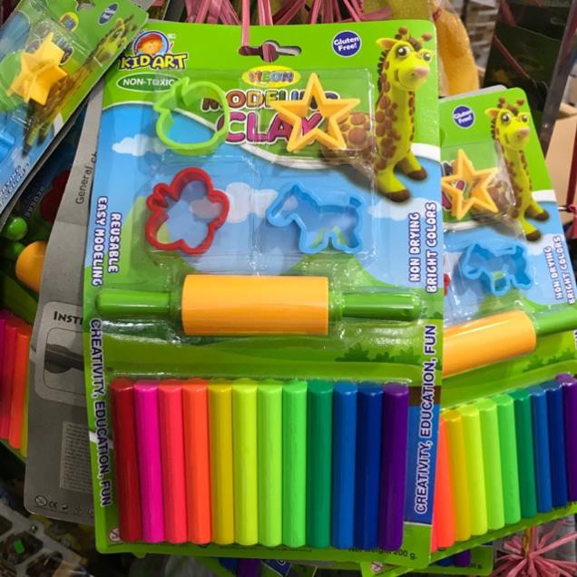 Vỉ Đất Sét Cỡ Lớn Có Kèm Khuôn Và Cây Lăn Đất - đất nặn