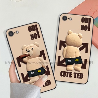 Ốp lưng oppo a71 / a83 in hình 3d gấu cute cool ngầu giả nổi.
