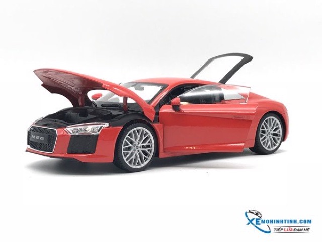 Xe Mô Hình Audi R8 V10 1:18 Welly (Đỏ)