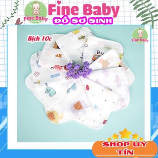 Túi 10 khăn sữa xô Nhật có hình siêu thấm cho bé