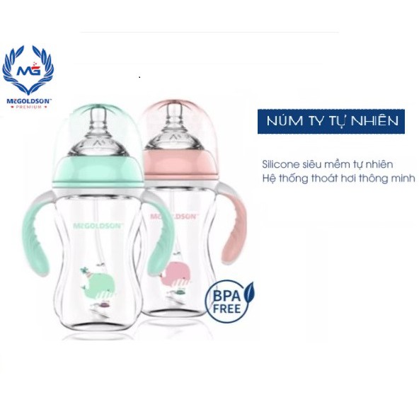 Bình sữa PP Cổ Rộng McGOLDSON 180mL