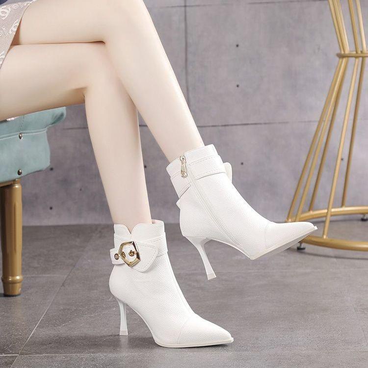 Giày boot Cao Gót Mũi Nhọn Thiết Kế Mới Thời Trang Mùa Đông Dành Cho Nữ