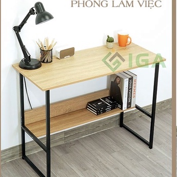 Bàn làm việc thông minh, bàn làm việc kèm giá sách hiện đại - GM17.01