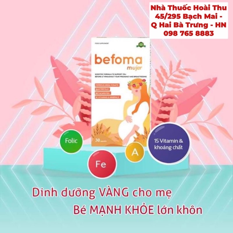 Befoma - Bổ sung Sắt, acid folic và Vitamin khoáng chất cho mẹ bầu