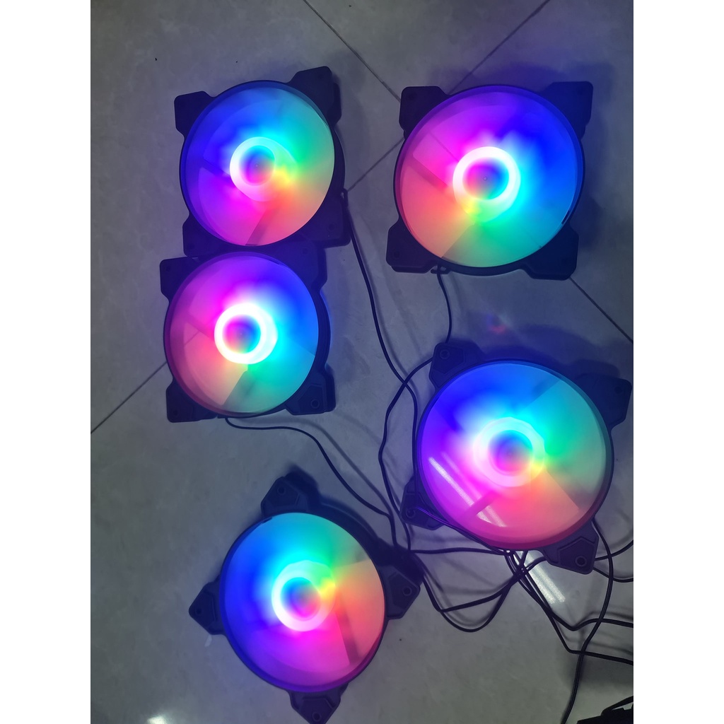 Quạt Fan RGB Coolmoon K8 - Tặng Kèm 4 Ốc (gắn trực tiếp không dùng hub)