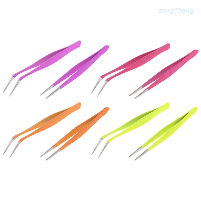 [Hàng mới về] Set 2 nhíp gắp lông mi giả bằng thép không gỉ tiện lợi