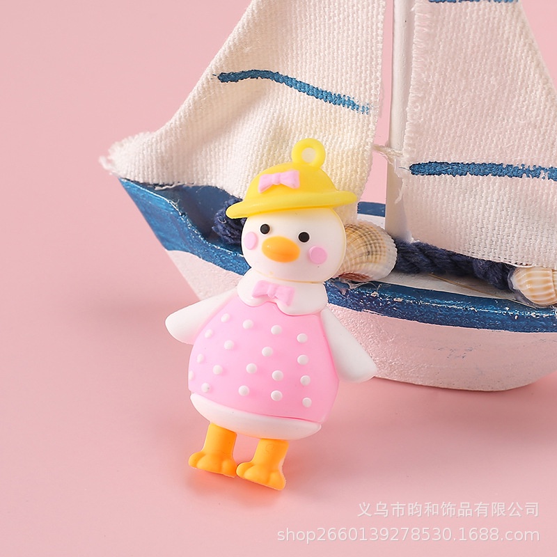 Móc Khóa Trang Trí Bể Cá Hình Chú Vịt Dễ Thương