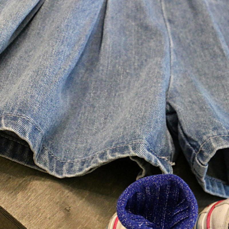 Quần jeans ống rộng dành cho bé gái 3-8 tuổi