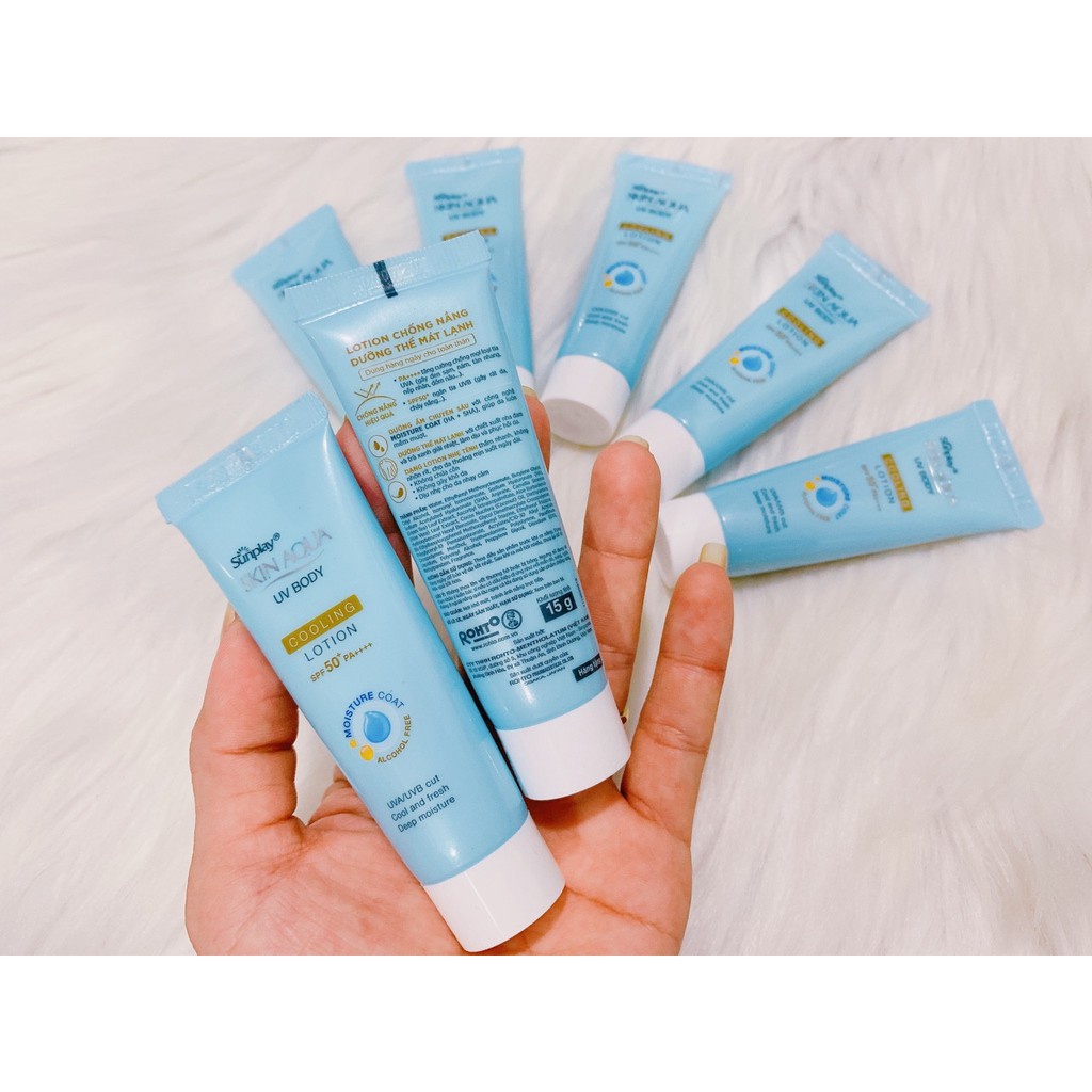Kem Chống Nắng Dưỡng Thể Mát Lạnh Sunplay Skin Aqua UV Body Cooling Lotion 15g
