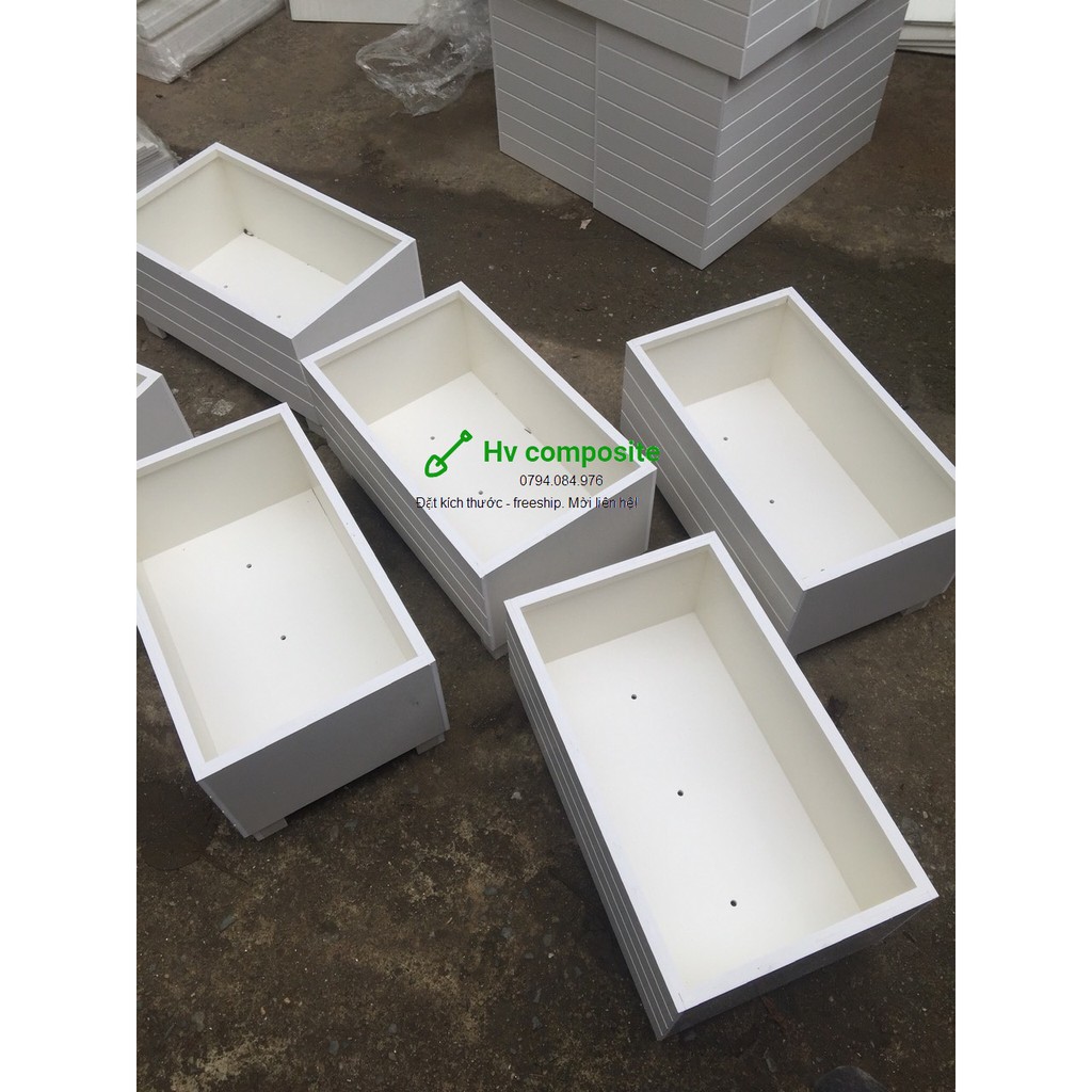 Chậu trồng cây composite 50x20x20