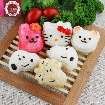 SET 3 KHUÔN ÉP CƠM BENTO THỎ GẤU MÈO