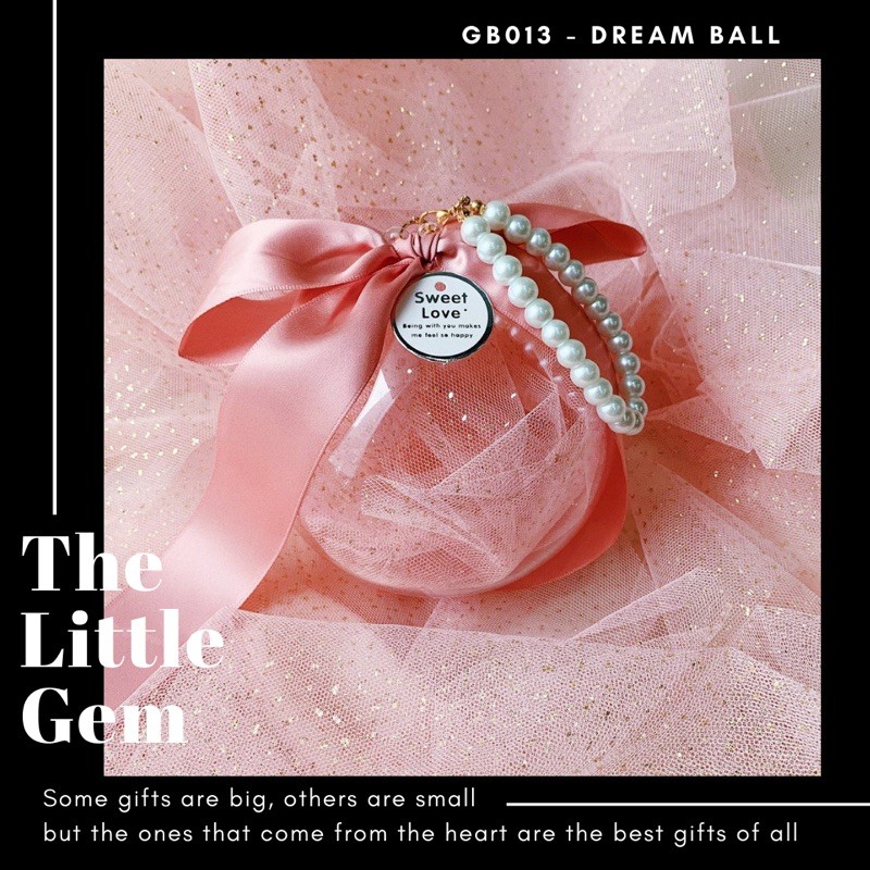 Hộp quà quả cầu Dream Ball 12cm độc lạ đựng quà, đựng son tặng 14/2 Valentine, 8/3, 20/10, 20/11, Noel, Sinh nhật