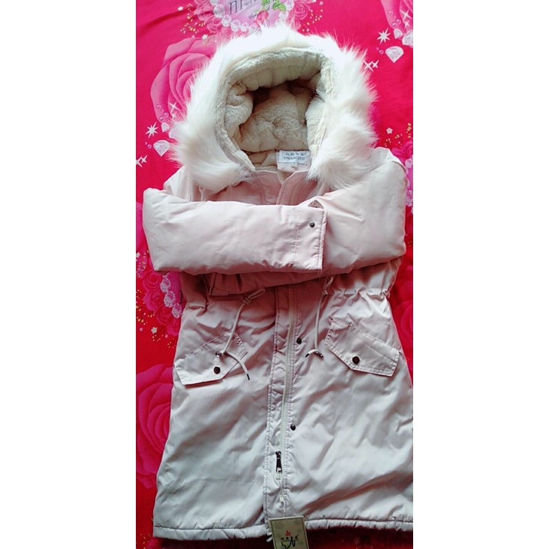 Áo khoác kaky lót lông cừu-thời trang mùa đông ấm áp