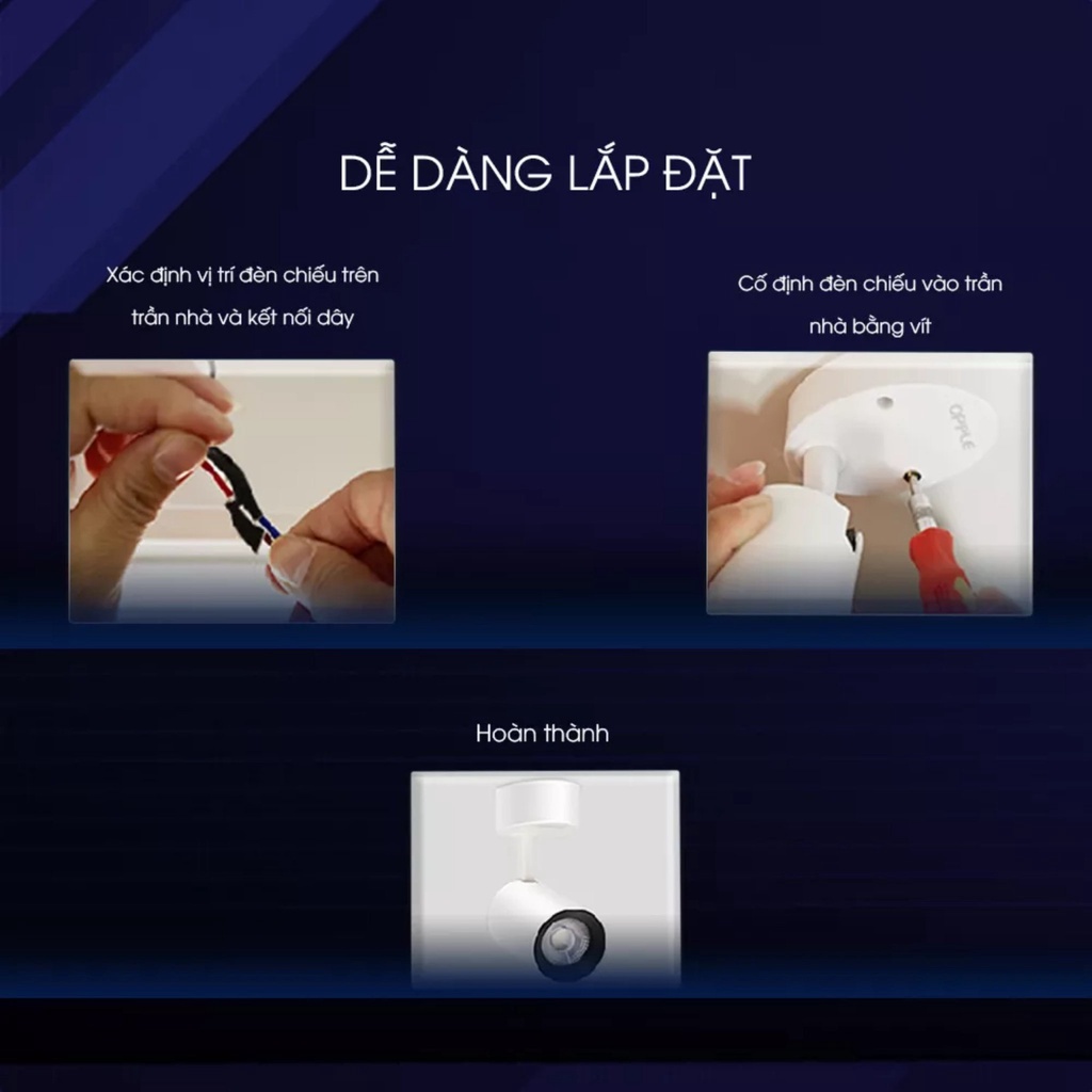 Đèn Spotlight Led OPPLE Rọi Ốp Tường, Ốp Trần 7W