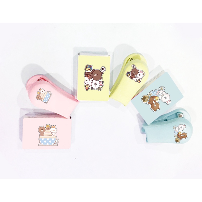 Bộ giập ghim ba anh em gấu BGGI4 bear cute molang pusheen gấu brown tonton bé đào khủng long hoàng đế mèo capoo