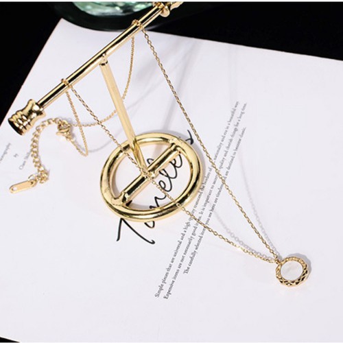 Dây Chuyền Mặt Tròn Xà Cừ Trắng Titan Ko Đen TT 3474