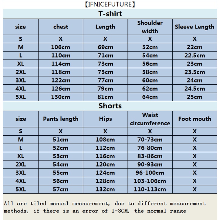 Ifnicefuture set Áo Thun Ngắn Tay + Quần short Dáng Rộng Thời Trang Cho Nam