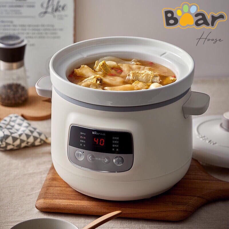 NỒI HẦM ĐA NĂNG BEAR 3L CHÍNH HÃNG D30E2