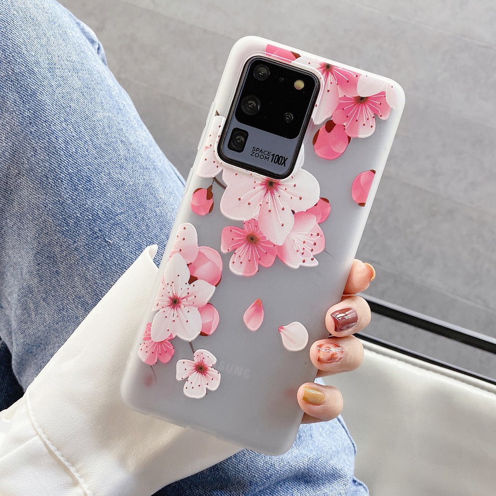 Ốp Lưng Tpu Mềm In Hoa 3d Cho Samsung Galaxy S20 Ultra S21 S20 Plus S21 Ultra