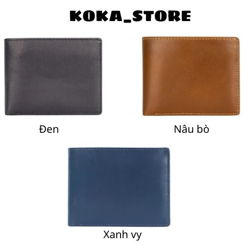 Ví Nam Mini Da Bò Cầm Tay Bóp Da Nam Đẹp Cao Cấp Chính Hãng Nhỏ Gọn Dáng Ngang Dáng Đứng Mẫu KT01 - Koka Store