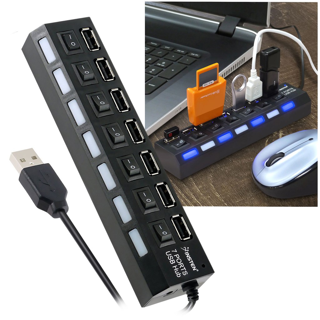 BỘ CHIA 4 VÀ 7 CỔNG USB HUB 2.0 CÓ CÔNG TẮC