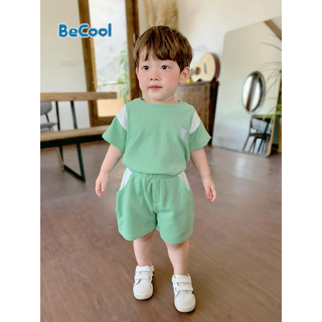 Bộ Cộc Tay Cho Bé Trai bộ tổ ong  W Chất tổ ong Cao Cấp Thấm Hút Mồ Hôi Tốt Co Giãn 4C Cho Bé Từ 10 - 26kg sumo kids