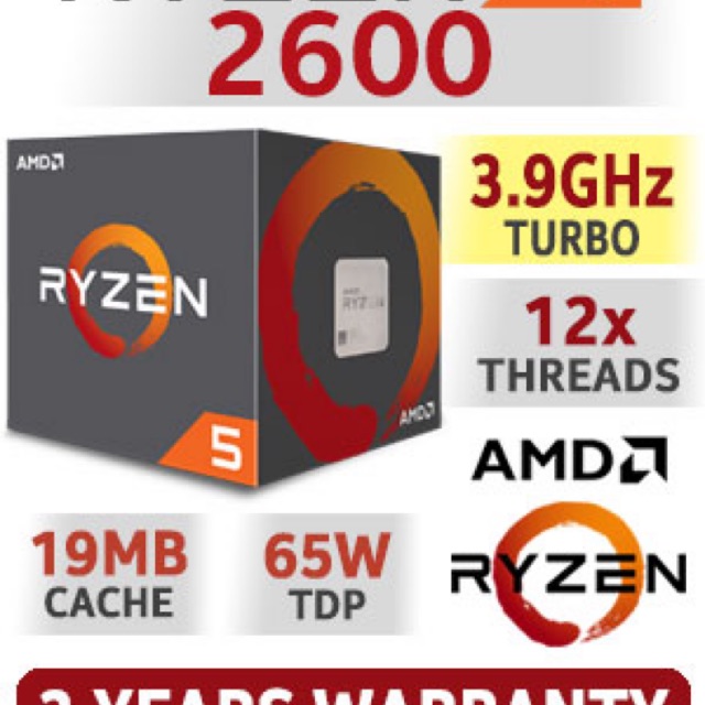 CPU ryzen 5 2600 chính hãng new 100%  giá cực tốt