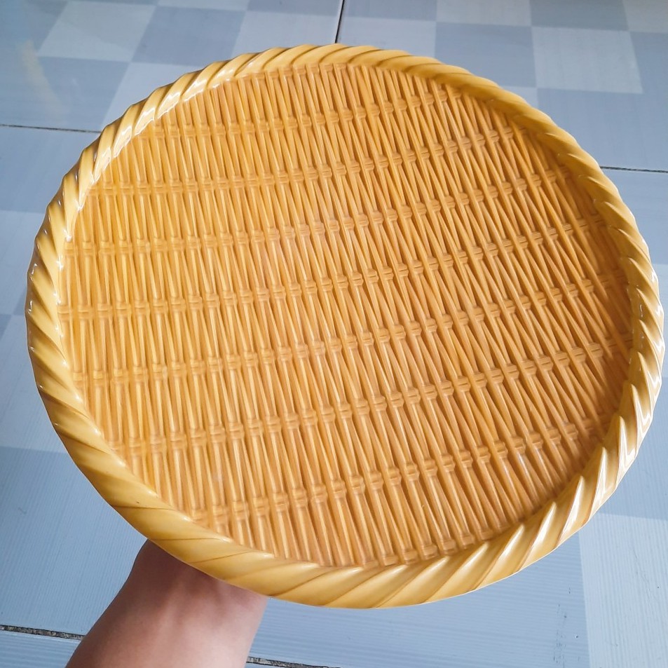 Mẹt Nhựa Giả Mây Mẹt Đựng Bún Đậu 40cm