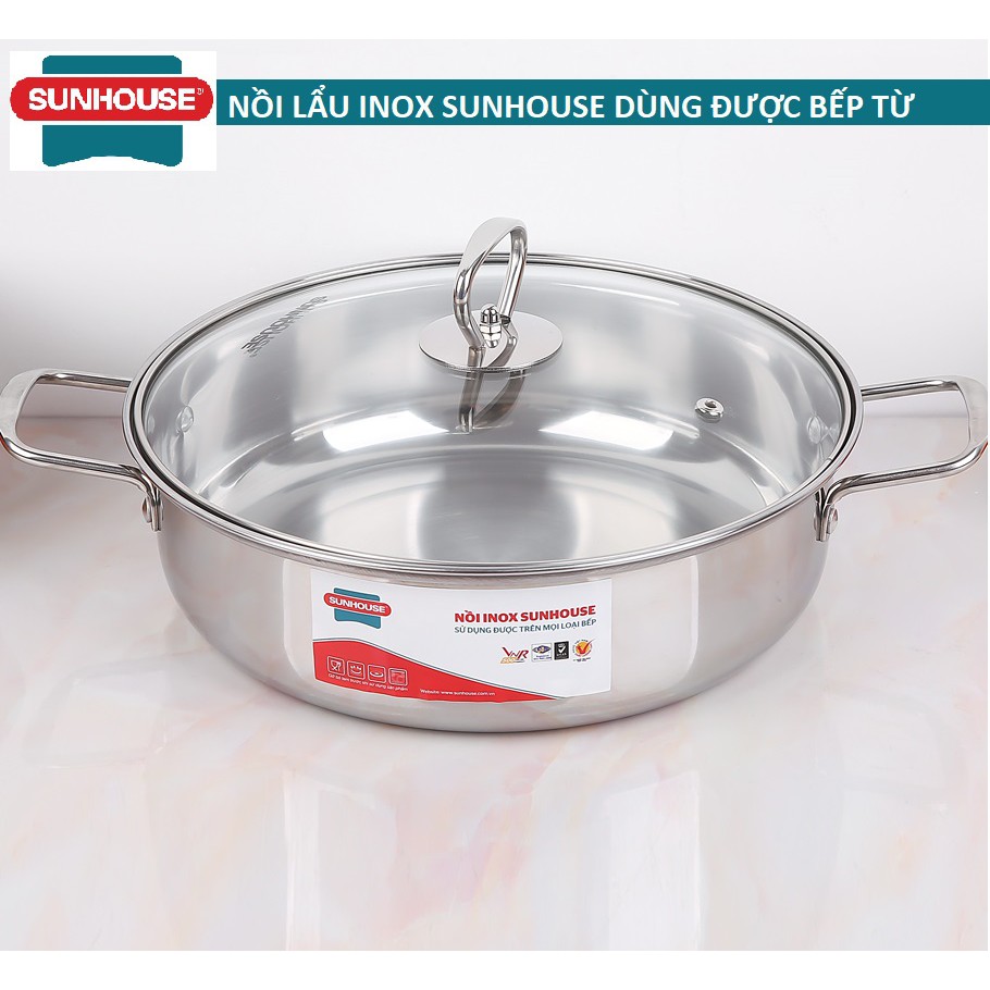 NỒI LẨU SUNHOUSE (dùng được bếp từ) SHL 24/ SHL26 - 24CM / 26CM