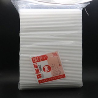 Ống hút trắng bịch 500g🌻FREESHIP🌻Ống hút nhựa màu trắng bịch 500g