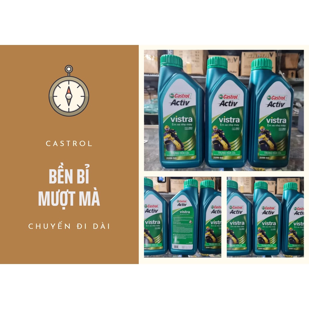Nhớt Castrol Activ Vistra 20W50 , 0.8 lít