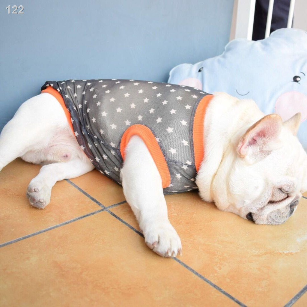 [Mới nhất ]Mùa hè Lưới Vest Chống lông thu tia UV Quần áo cho chó Pug Bull Bully Jing Ba Shapi