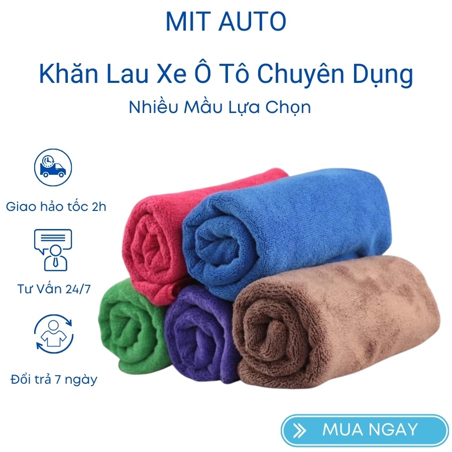 Khăn lau đa năng dầy dằn mềm mịn siêu thấm nước không bị rụng lông khi lau công nghệ Microfiber