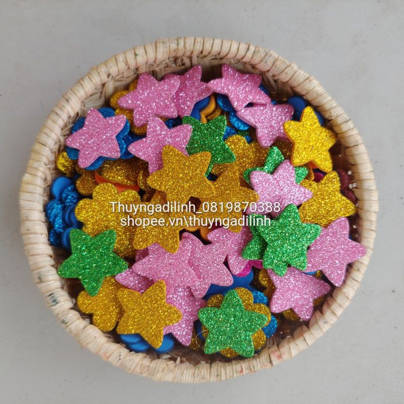 Sét 15 hình tim xốp kim tuyến mầm non!