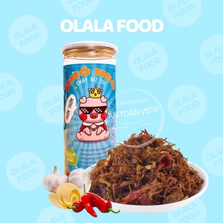 Khô heo, khô lợn cháy bơ tỏi 300g OlalaFood (cay vừa) đồ ăn vặt vừa ngon vừa rẻ