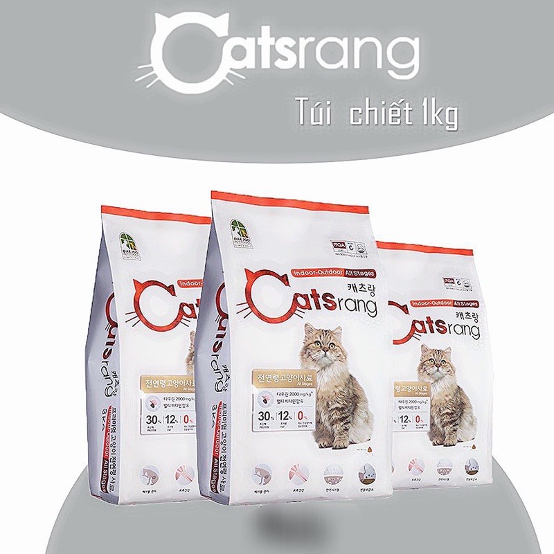 Catsrang | Hạt Catsrang Cho Mèo Lớn | Túi Zip 500g 1kg