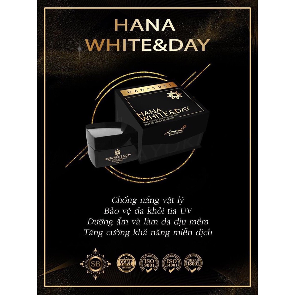 KEM DƯỠNG TRẮNG DA BAN NGÀY HANA WHITE & DAY