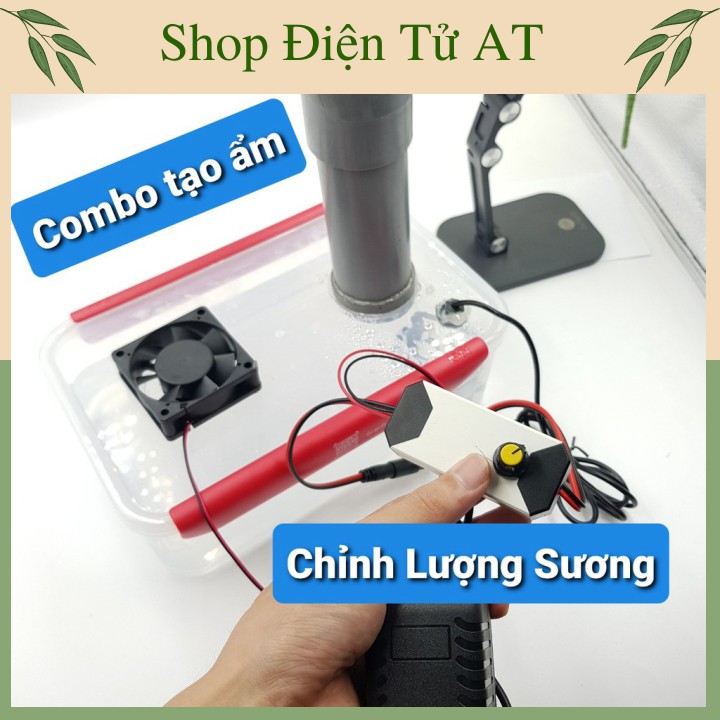 Bộ combo chế phun sương, tạo ẩm, làm đẹp hòn non bộ, buồng khử khuẩn.