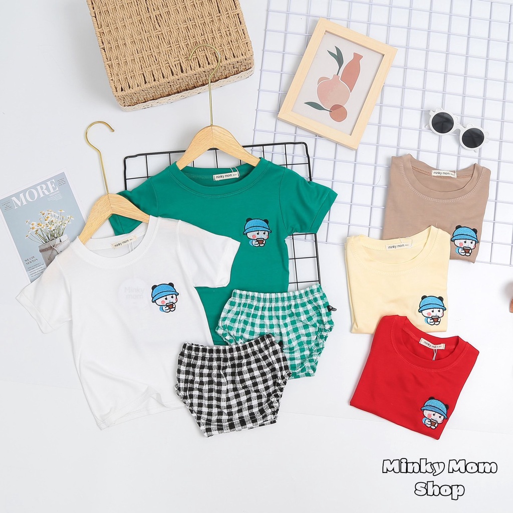 Bộ Chip Minky Mom Thun LạnhFREE SHIPCao Cấp Dể Thương Cho Bé Gái Bé Trai, Đủ Màu