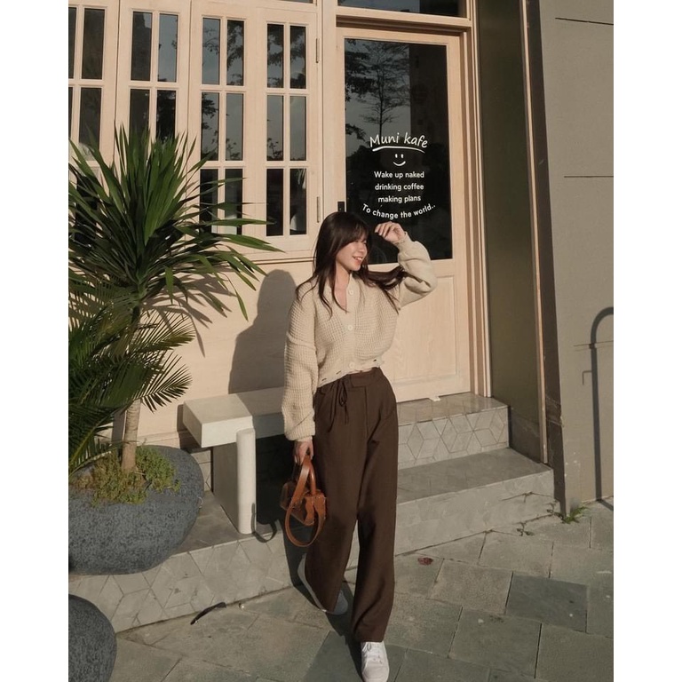 Áo khoác len cardigan móc viền kiểu 3 nút thời trang thu đông ulzzang Hàn Quốc Fmstyle Saigon 21KLU11P50901 | BigBuy360 - bigbuy360.vn