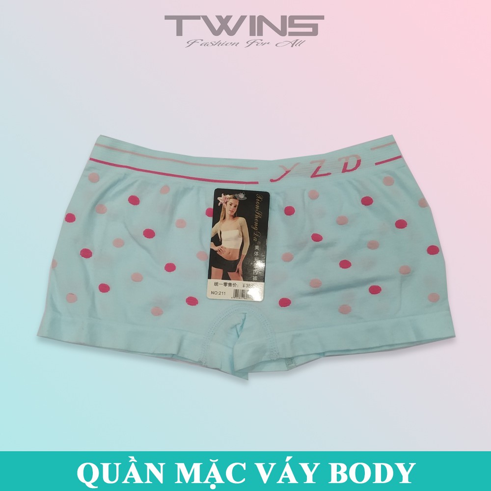Quần lót mặc trong váy nữ họa tiết chấm bi ôm mông chống cuộn chất thun mềm mịn thoáng mát siêu co giãn dưới 65kg