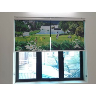 Rèm cuốn cửa sổ in tranh 3d: in rèm cuốn theo yêu cầu