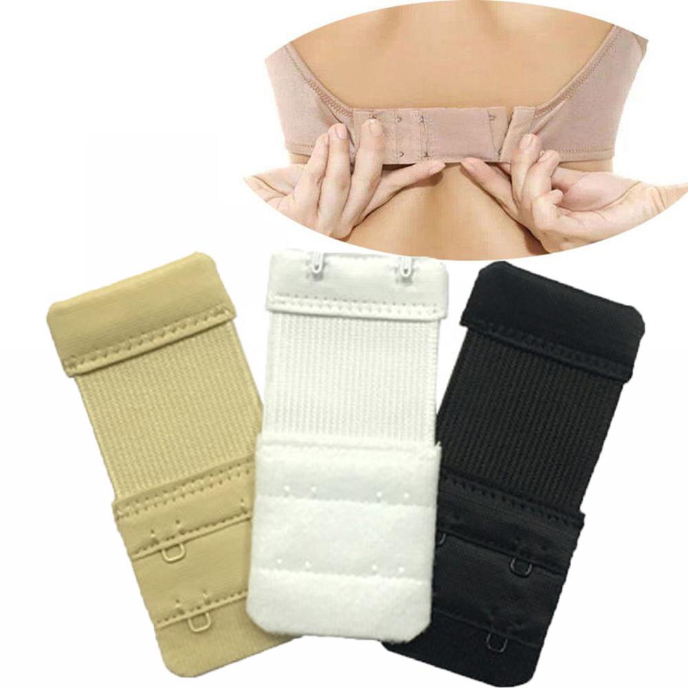 Set 3 Móc Nối Dài 2 / 3 Móc Mềm Mại Không Dây Cho Áo Ngực Có Thể Điều Chỉnh