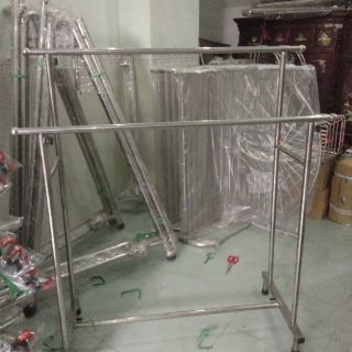 sào phơi đồ inox đôi nút chân. sào phơi đồ đôi