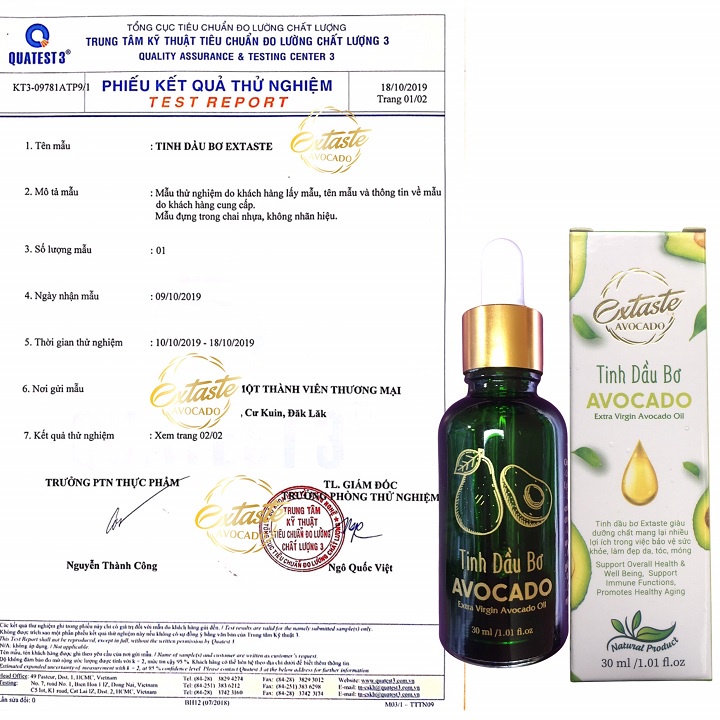 Tinh Dầu Bơ Nguyên Chất Extaste Avovado Oil Giúp Đẹp Da Và Tóc | BigBuy360 - bigbuy360.vn