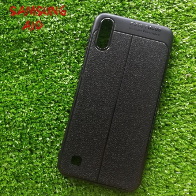 Ốp Lưng Samsung A10/M10 Dẻo Đen Giả Da Cực Đẹp