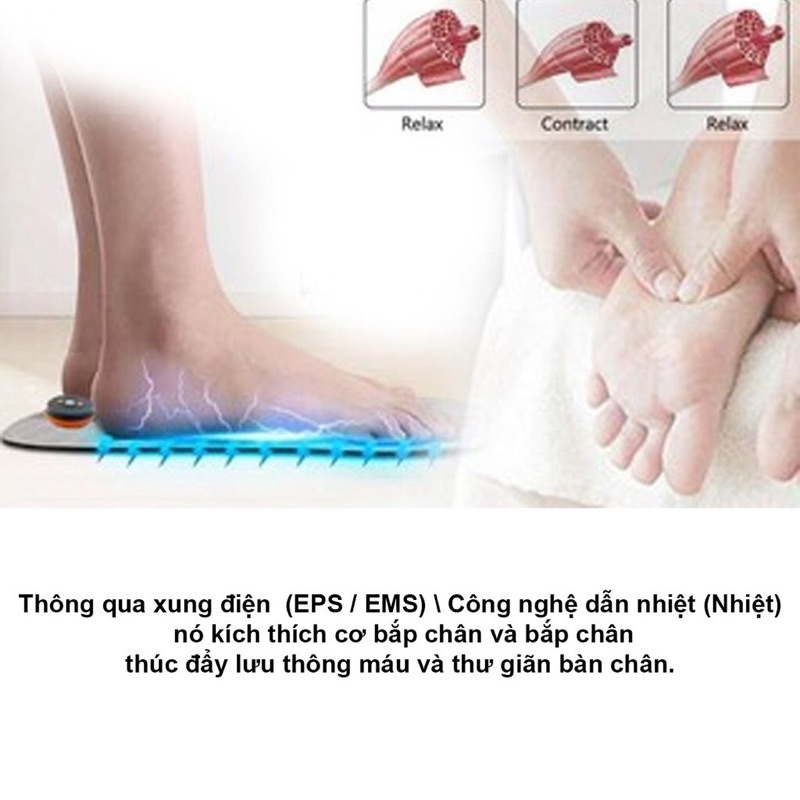 thảm massage chân GIVE XZ-188. sử dụng công nghệ EMS massage bấm huyệt