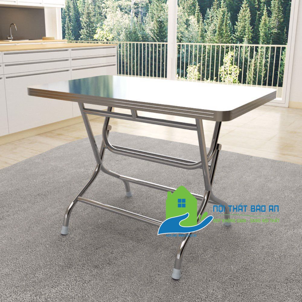 Bàn inox sus 201, vuông 70*120 cm - Nội Thất Bảo An | BigBuy360 - bigbuy360.vn
