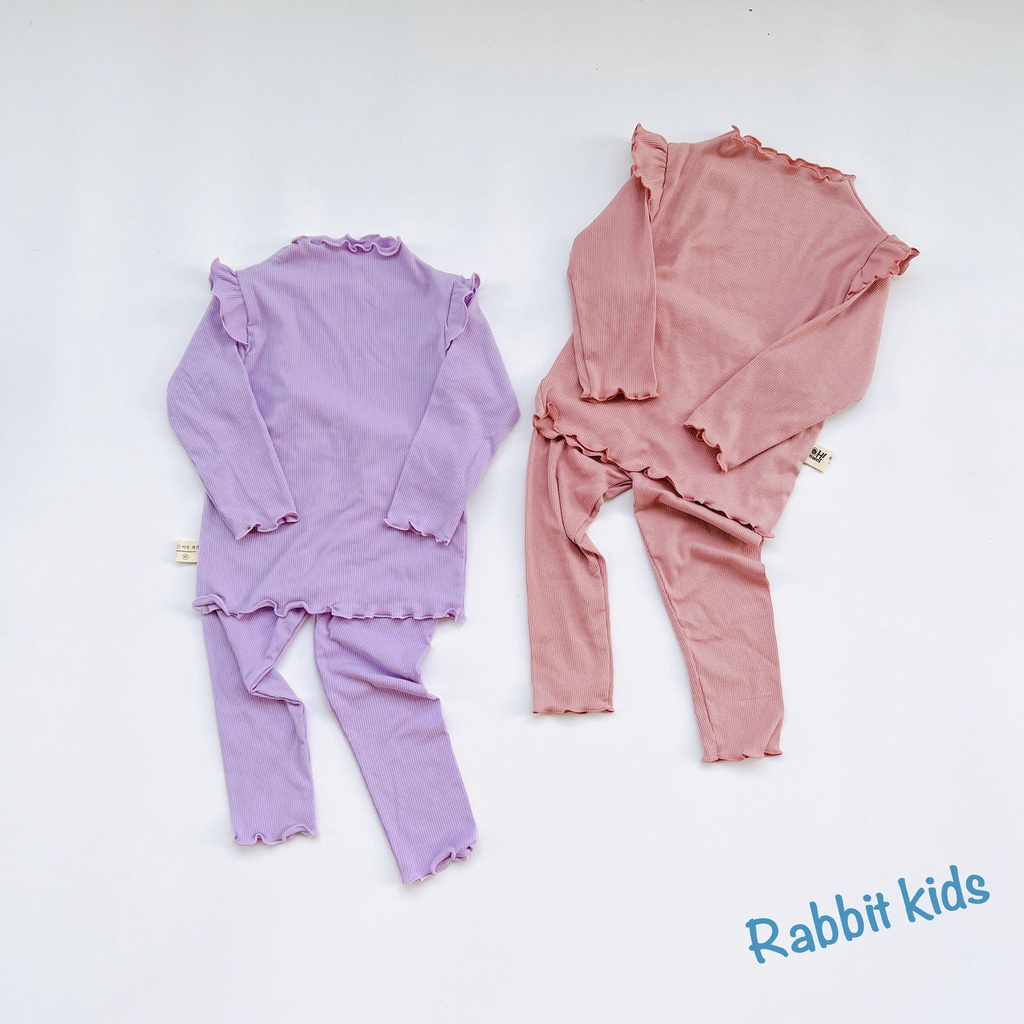 Quần Áo Dài Tay Cho Bé Gái 💝FREESHIP💝 Bộ Thu Đông Trẻ Em 6-20kg Cánh Tiên Dễ Thương Thun Tăm 100% Cotton Mềm Mại